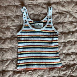NWT Brandy Melville Cropped Rainbow Tank